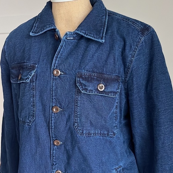 Lucky Brand Indigo Faux Shearling Lined Shirt Jacket XL - Picture 4 of 4